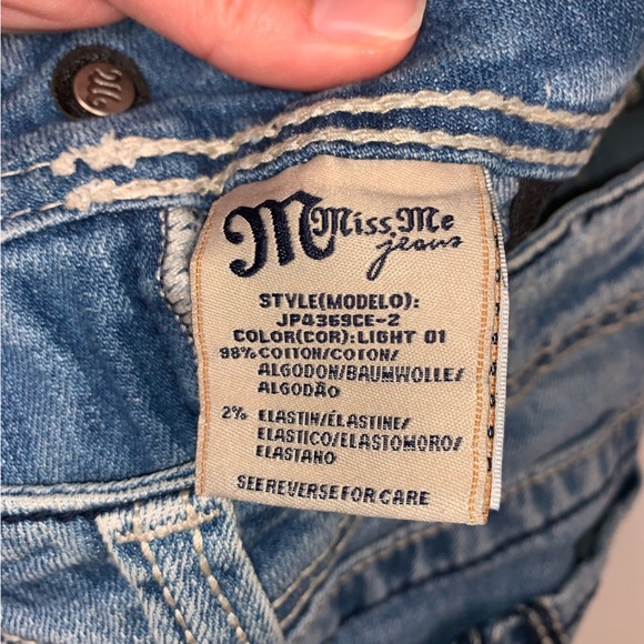 Miss Me Fleur De Lis Low Rise Y2K Denim Boot Cut Studded Jeans Embroidered 27 - Picture 12 of 12